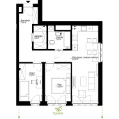 Nowy apartament A-1 | 62,51 m2 | 3 Pokoje | 0 Piętro