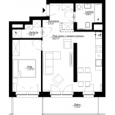 Nowe mieszkanie E-106 | 50,60 m2 | 2 Pokoje | 3 Piętro