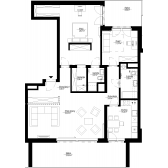 Nowy apartament E-117 | 110,34 m2 | 3 Pokoje | 6 Piętro