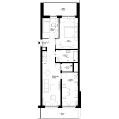 Nowe mieszkanie F-122 | 61,60 m2 | 2 Pokoje | 1 Piętro