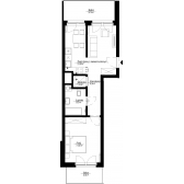 Nowe mieszkanie F-136 | 45,94 m2 | 2 Pokoje | 5 Piętro