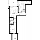 Nowe mieszkanie G-166 | 51,82 m2 | 2 Pokoje | 6 Piętro