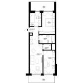 Nowe mieszkanie B-36 | 61,60 m2 | 3 Pokoje | 3 Piętro