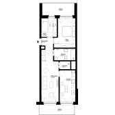 Nowy apartament B-39 | 61,60 m2 | 3 Pokoje | 4 Piętro