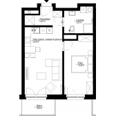 Nowe mieszkanie B-40 | 47,75 m2 | 2 Pokoje | 4 Piętro