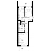 Nowy apartament B-41 | 45,94 m2 | 2 Pokoje | 4 Piętro