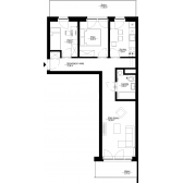 Nowy apartament C-67 | 57,72 m2 | 3 Pokoje | 5 Piętro