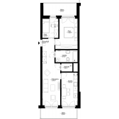 Nowe mieszkanie D-82 | 61,99 m2 | 3 Pokoje | 3 Piętro