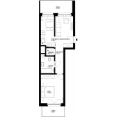 Nowe mieszkanie D-90 | 45,94 m2 | 2 Pokoje | 5 Piętro