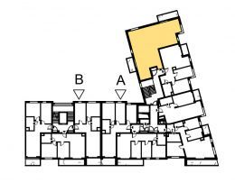 Nowy apartament A-497 | 87,72 m2 | 3 Pokoje | 3 Piętro