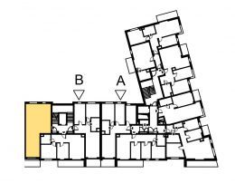 Nowy apartament B-521 | 56,39 m2 | 3 Pokoje | 4 Piętro