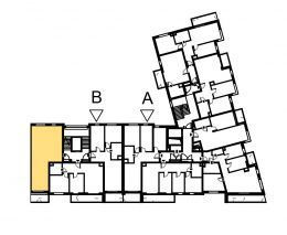 Nowy apartament B-537 | 56,39 m2 | 3 Pokoje | 5 Piętro
