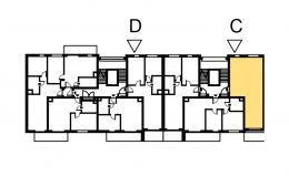Nowe mieszkanie C-506 | 55,19 m2 | 3 Pokoje | 3 Piętro