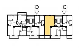 Nowe mieszkanie C-508 | 55,86 m2 | 3 Pokoje | 3 Piętro