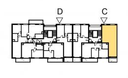 Nowe mieszkanie C-538 | 55,19 m2 | 3 Pokoje | 5 Piętro